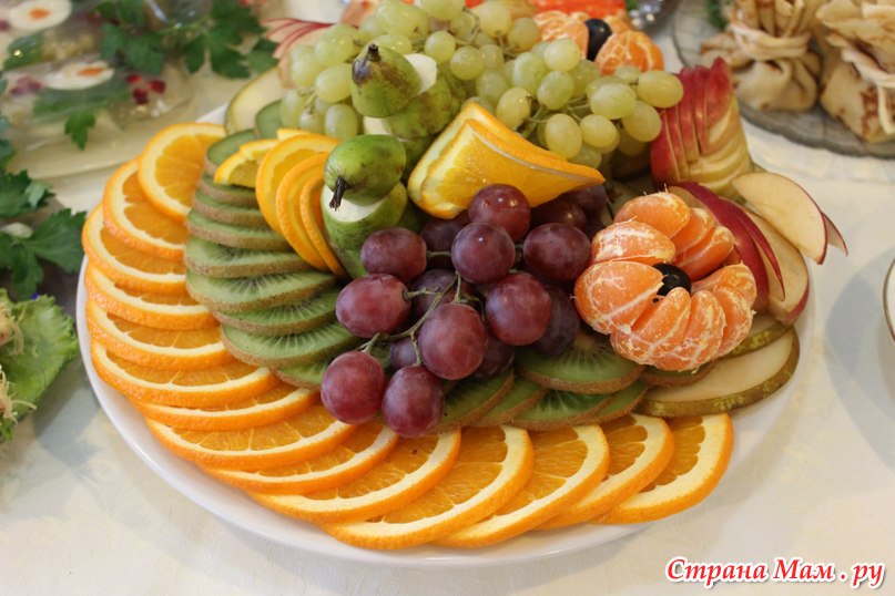 Красивые нарезки фруктов на праздничный стол фото