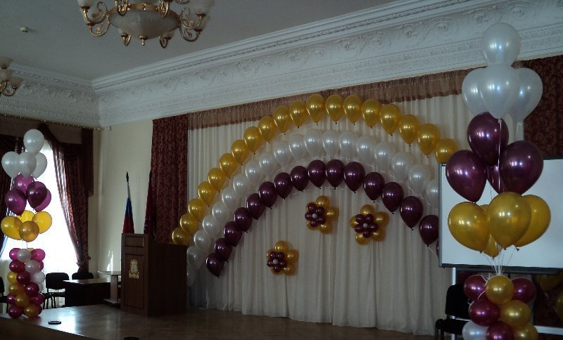 арка из шариков на сцену