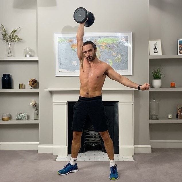 Lockdown star: The Body Coach has raised £580,000 for the NHS through his daily online workouts
