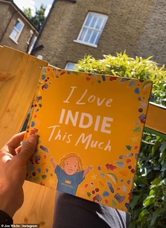 Memorable day: Joe gave Indie a personalised book which was titled 