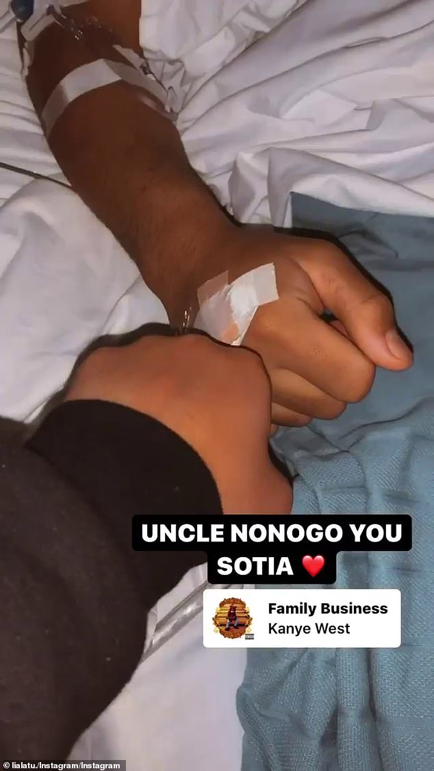 A family member shared video of her fist-bumping her injured uncle Fonongo