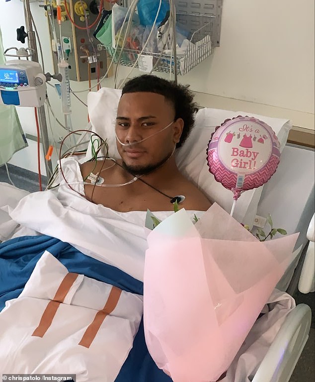 Sione Latu, 19, recovers in hospital following an alleged horror brawl in Sydney