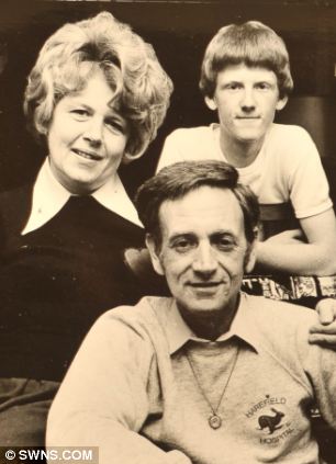 Mr McCafferty with his wife Ann and son Iain after his transplant operation in 1982