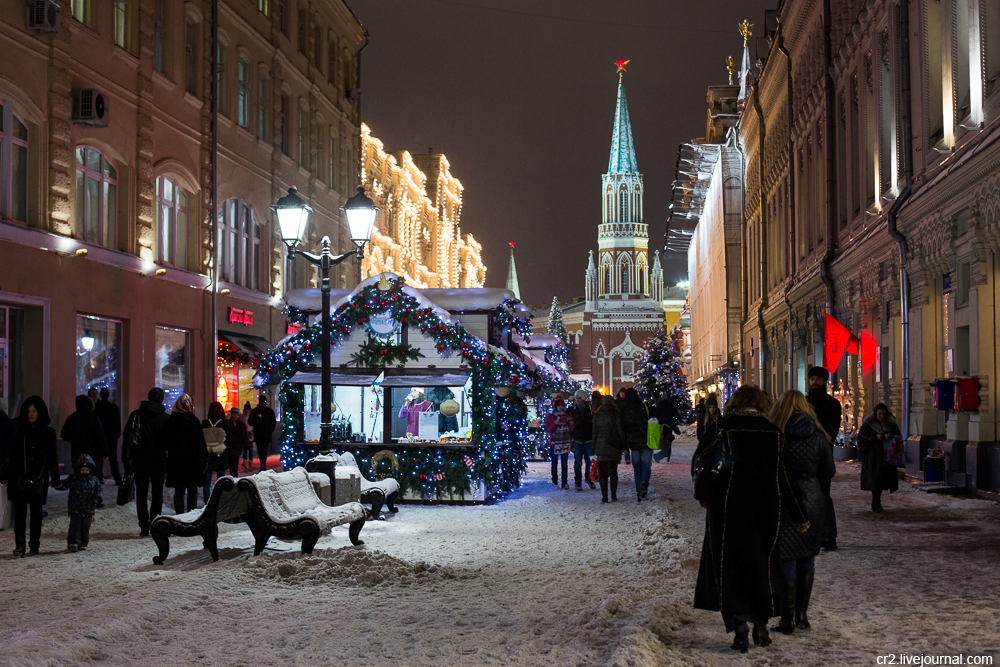 Улицы москвы на новый год