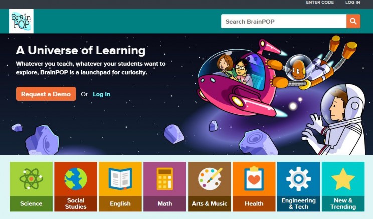 interactive science websites BrainPOP