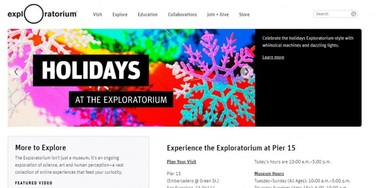 interactive science websites exploratorium