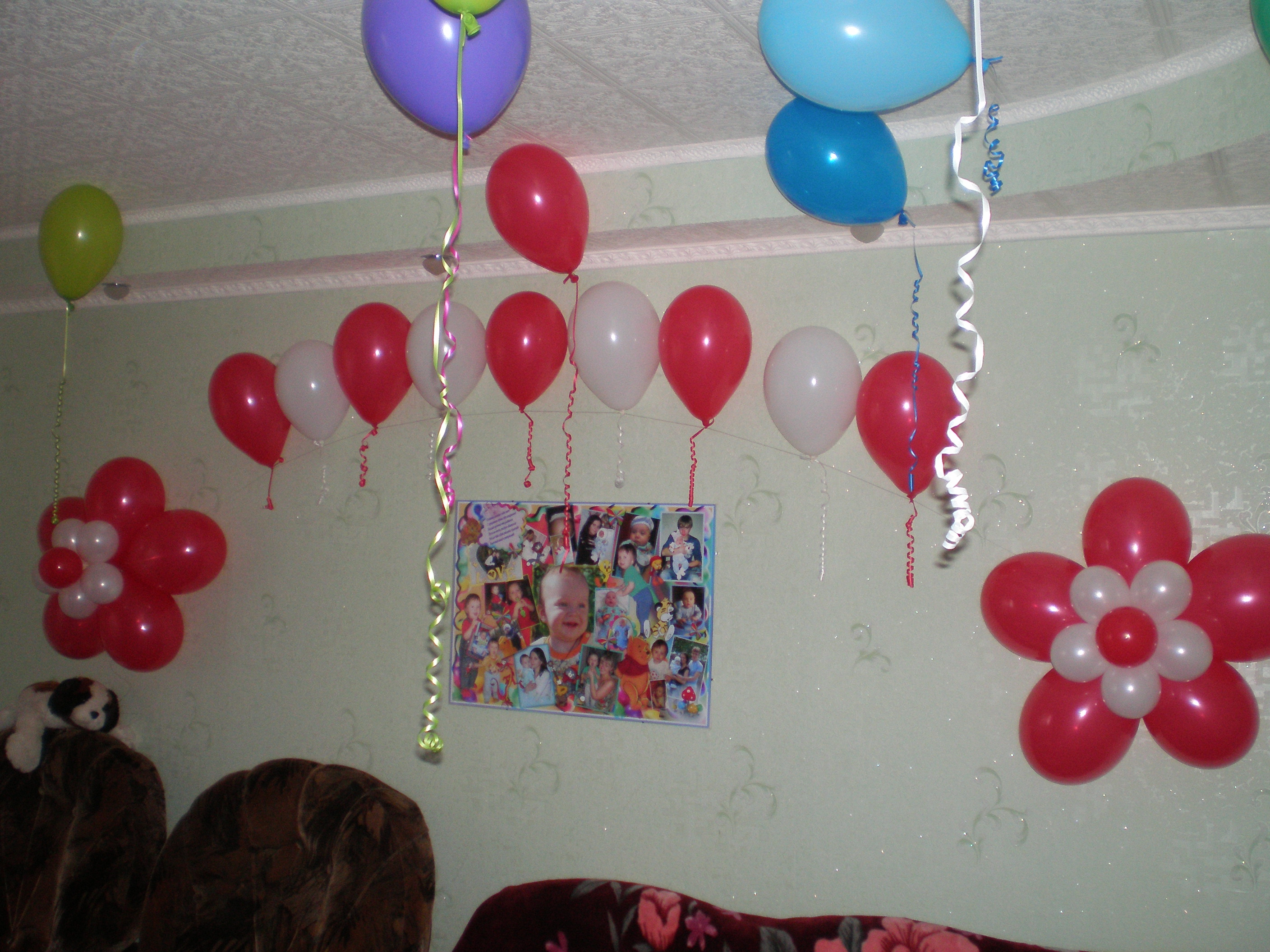как украсить комнату на день рождения 1 год
