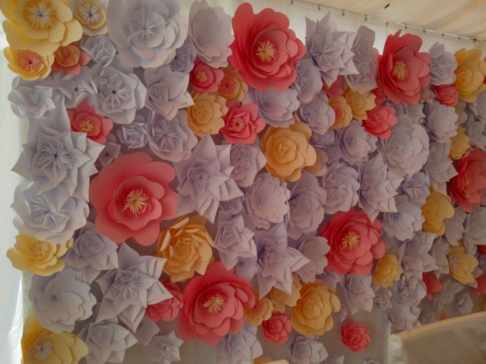 Цветы из гофрированной бумаги для оформления зала своими руками шаблоны