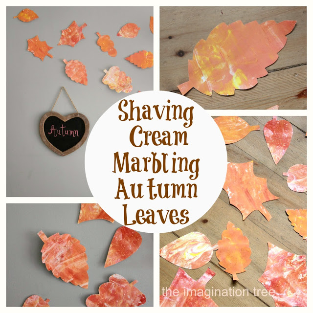 autumn+leaf+marbling+collage