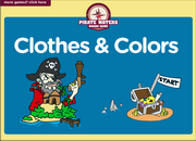 Clothes Colors Vocabulary ESL Interactive Board Game