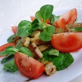 Салат корн с мясом и помидорами