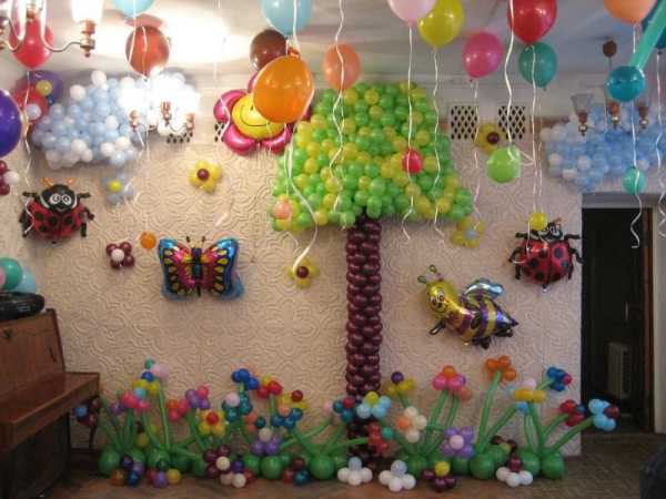 Украсить комнату шарами не гелевыми шарами